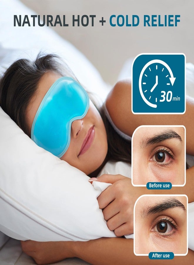 Chillojos 2 Pack Cooling Eye Mask for Puffy Eyes,Reusable Gel Cold Compress Pack for Puffy Eyes & Dark Circles, After Eyes Surgery, Migraine Relief, Headaches - Image 4